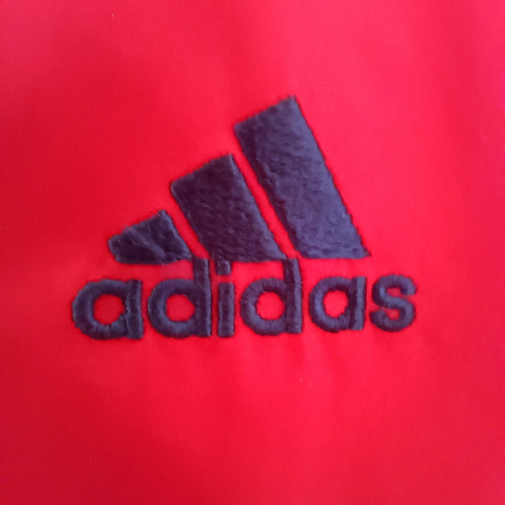 Adidas Men's Sporty Red Striped ClimaProof Hooded Pullover Windbreaker Jacket S - Picture 6 of 15